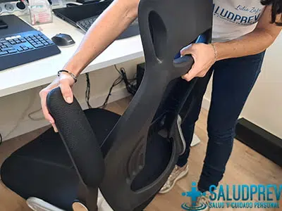 Teste do apoio para a cabeça da cadeira ergonómica Songmics